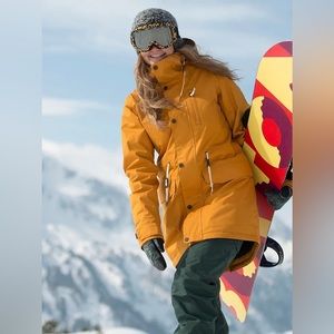Burton Women's Ski Jacket in Mustard Yellow